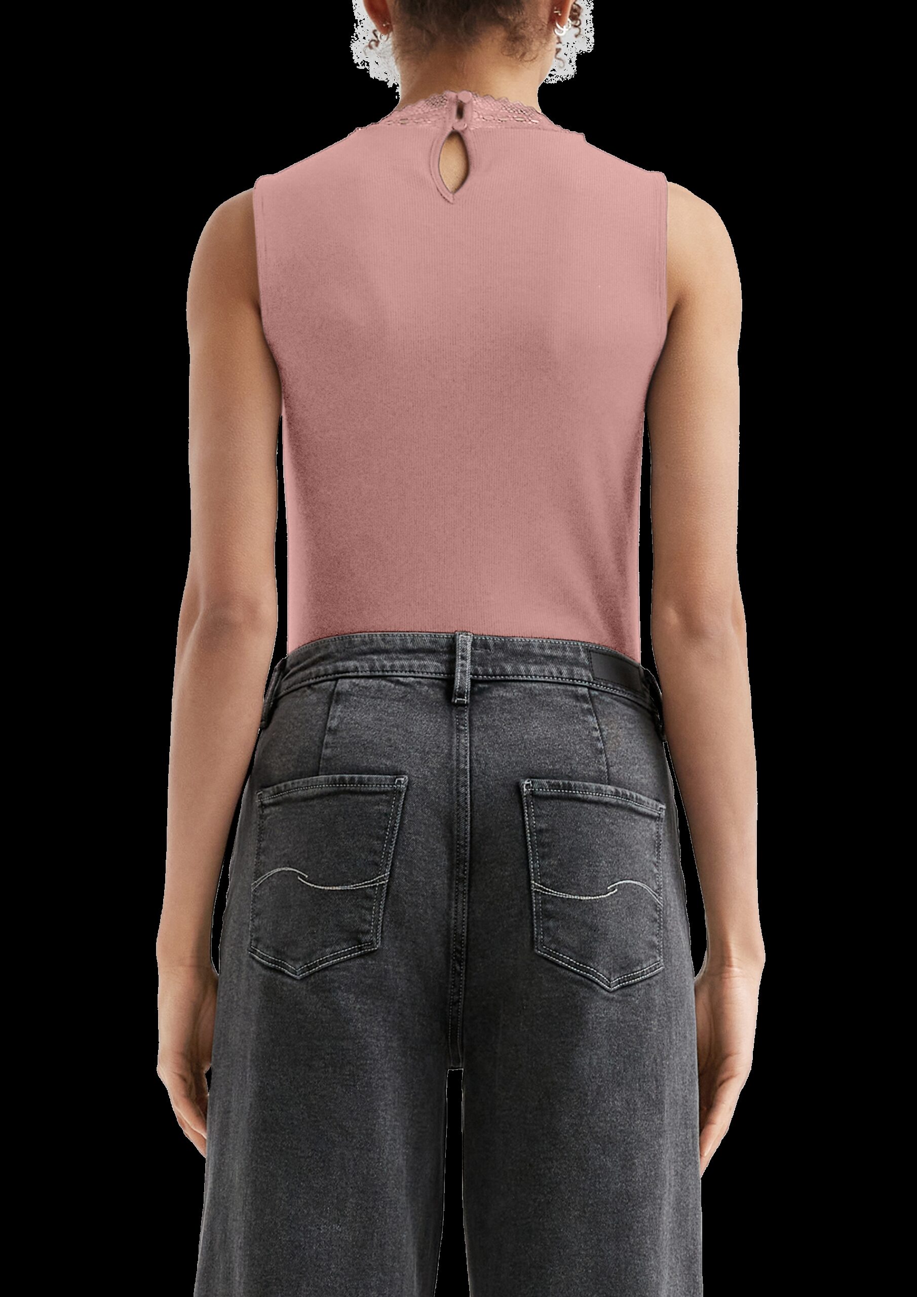 Ripptop mit Spitzeneinsatz