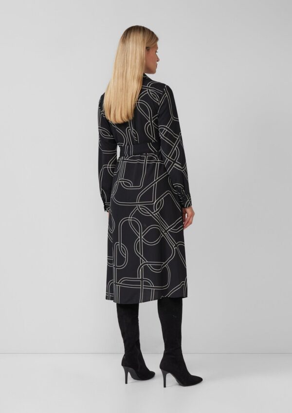 Hemdblusenkleid mit Eingrifftaschen und Bindegürtel