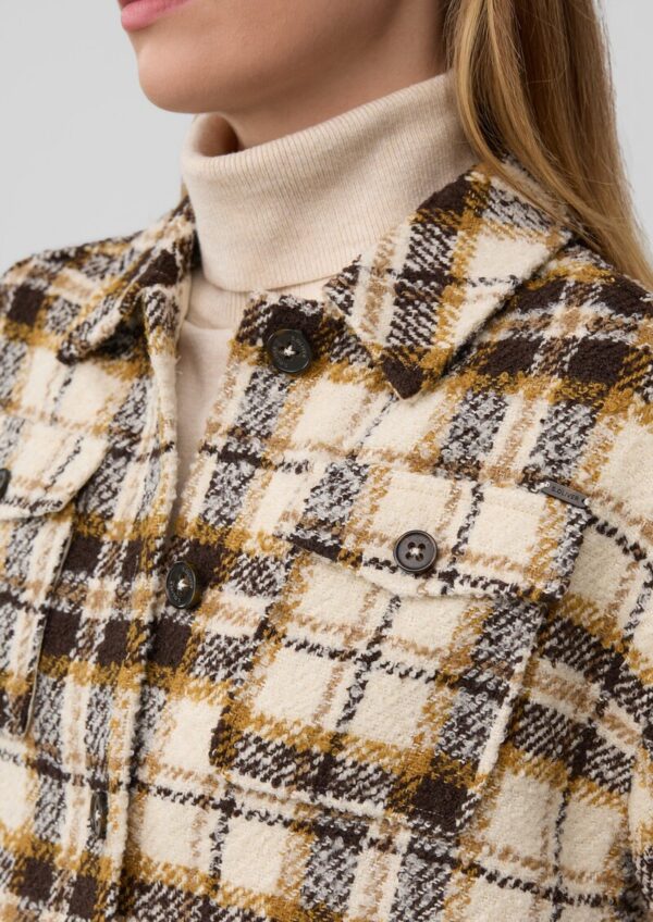 Verkürzte Karo-Jacke aus Bouclé