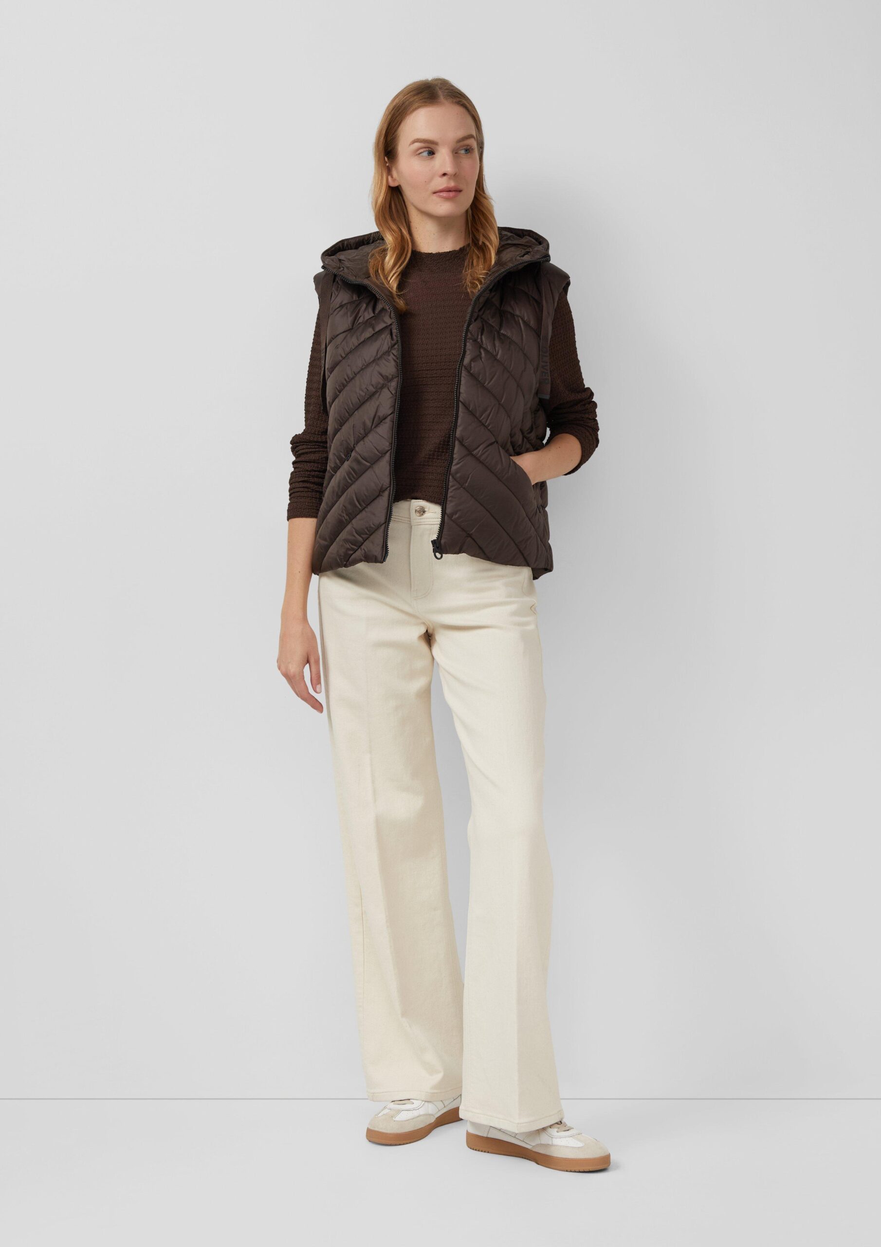 Longsleeve mit offener Struktur im Slim-Fit