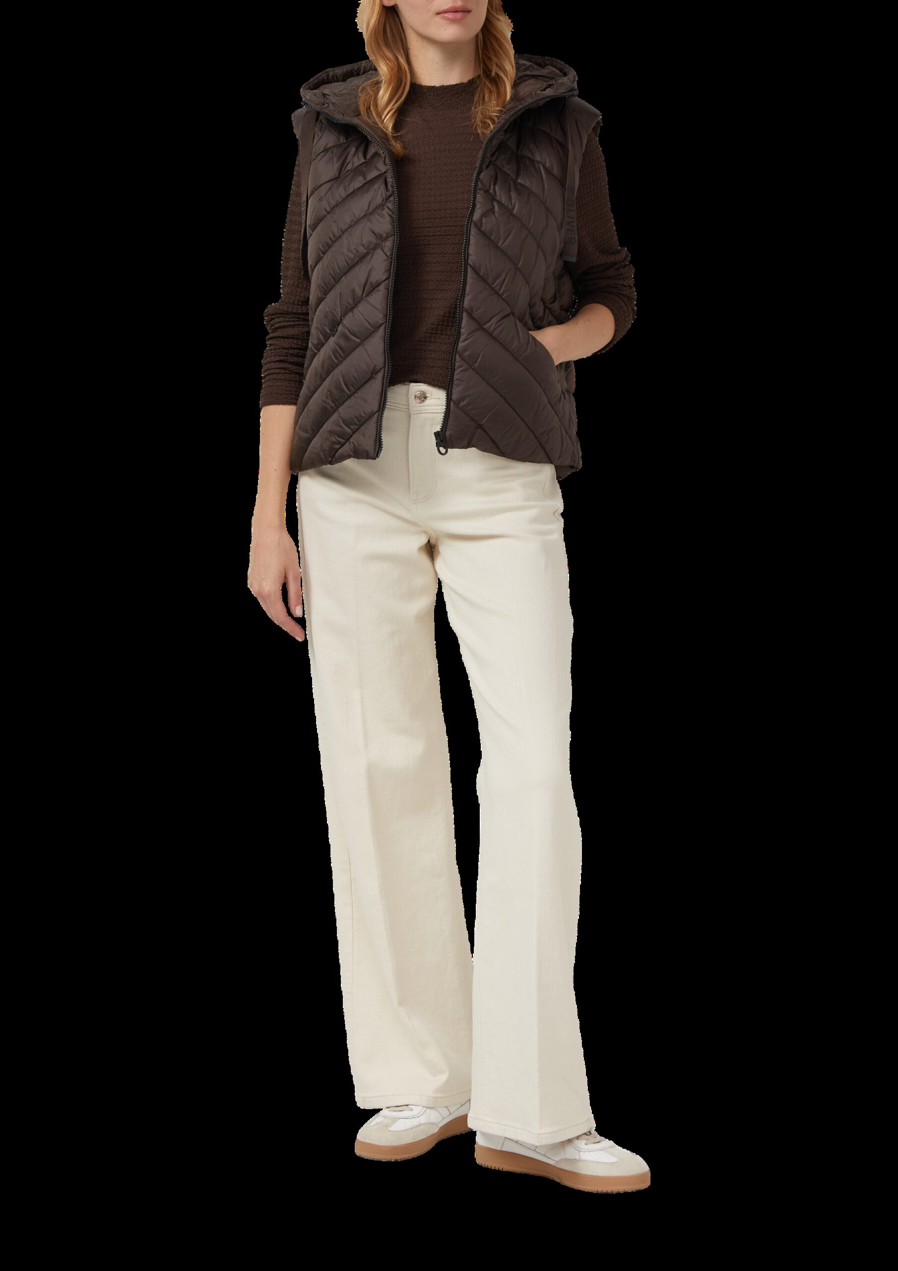 Longsleeve mit offener Struktur im Slim-Fit