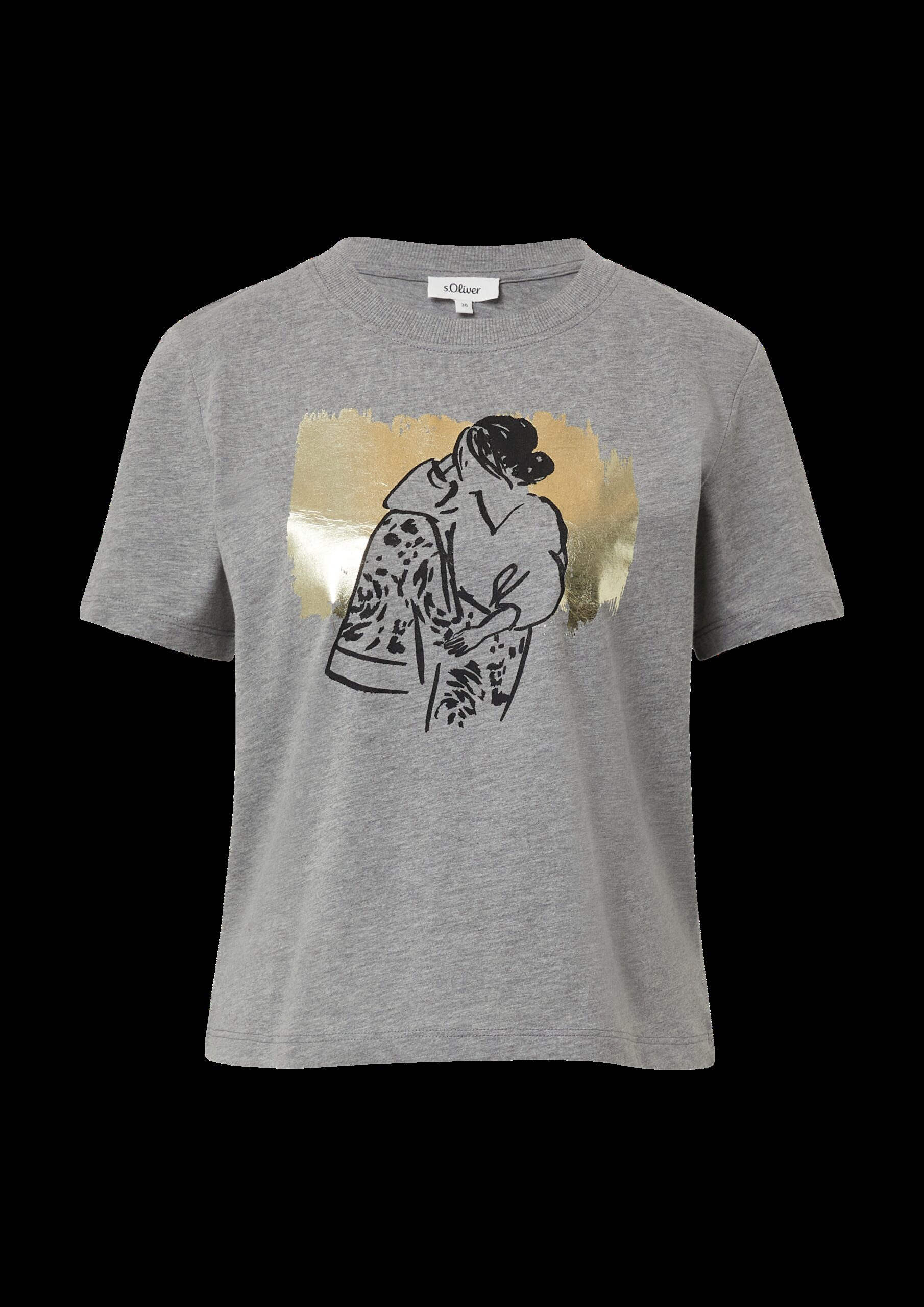 T-Shirt mit Folien-Print