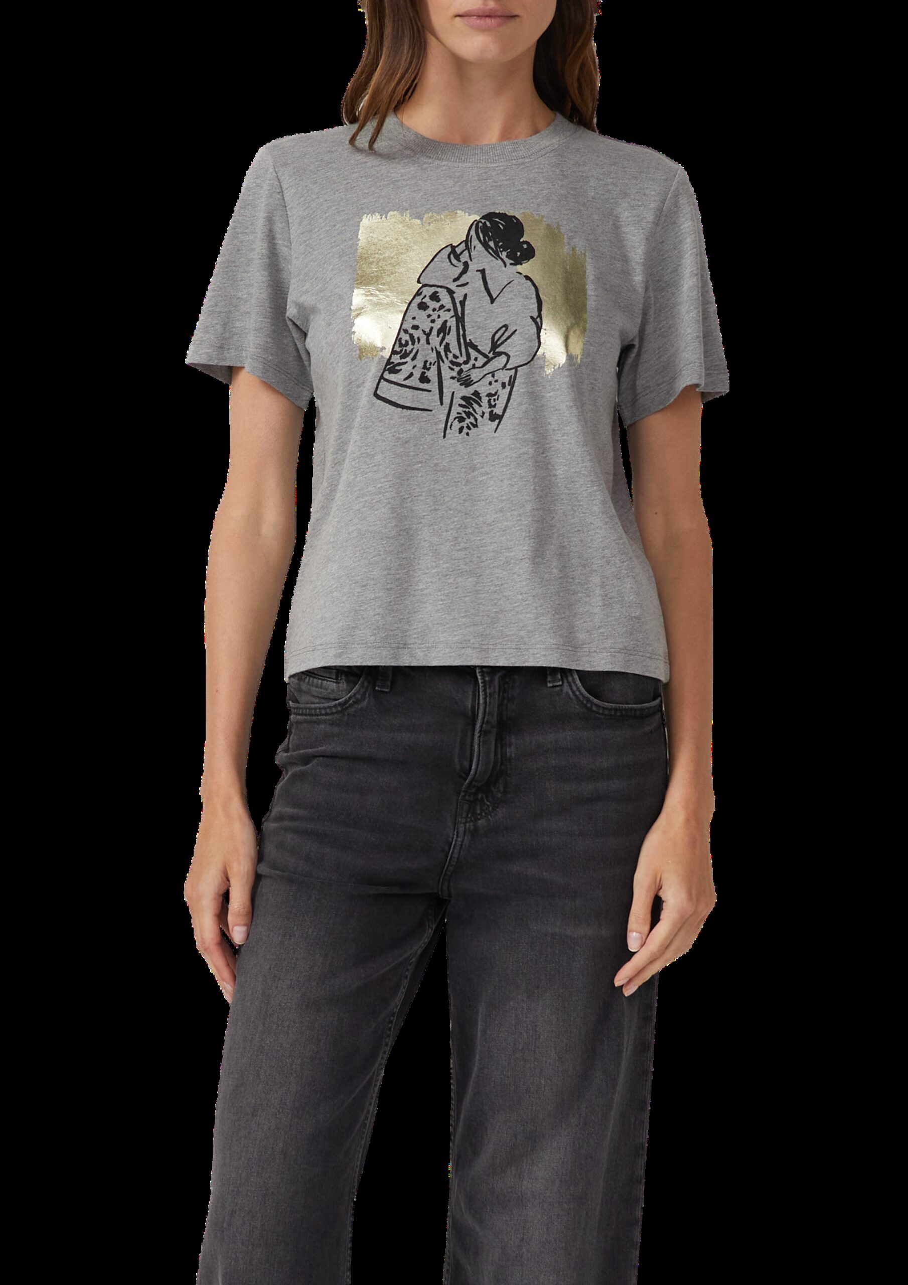 T-Shirt mit Folien-Print