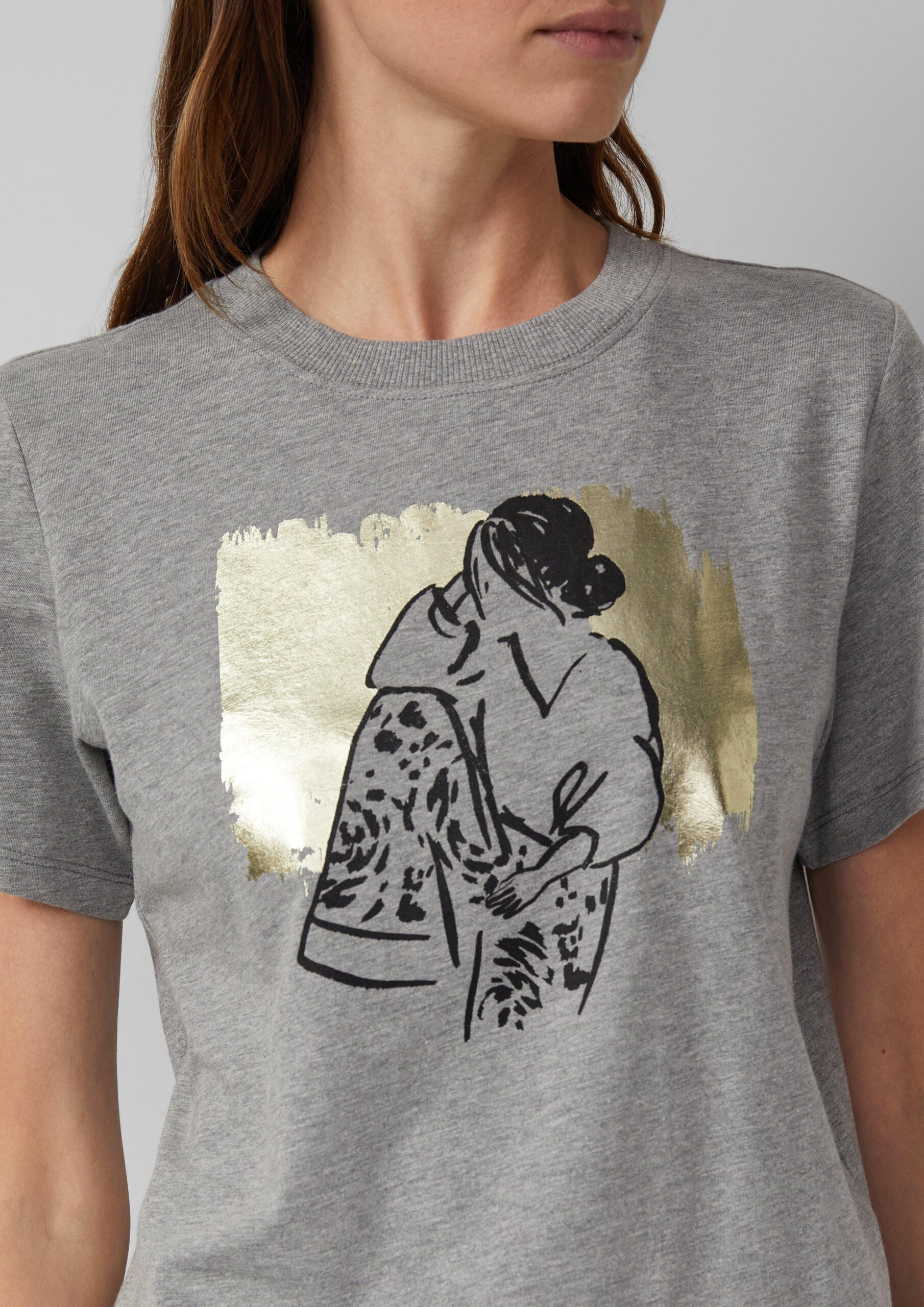 T-Shirt mit Folien-Print