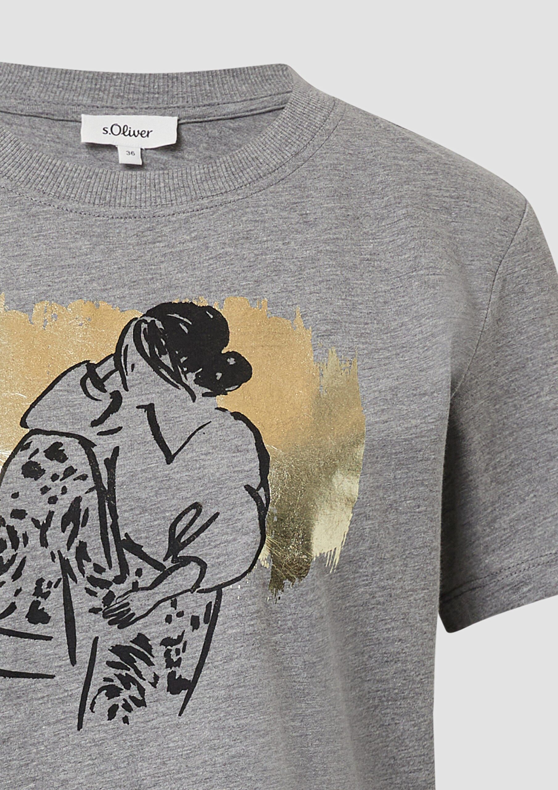 T-Shirt mit Folien-Print