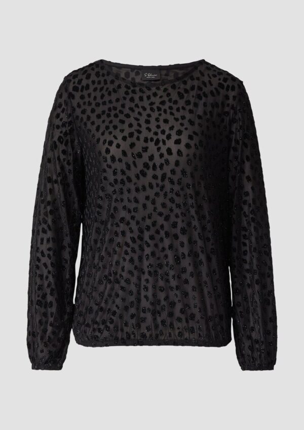 Transparentes Samtshirt im Relaxed Fit