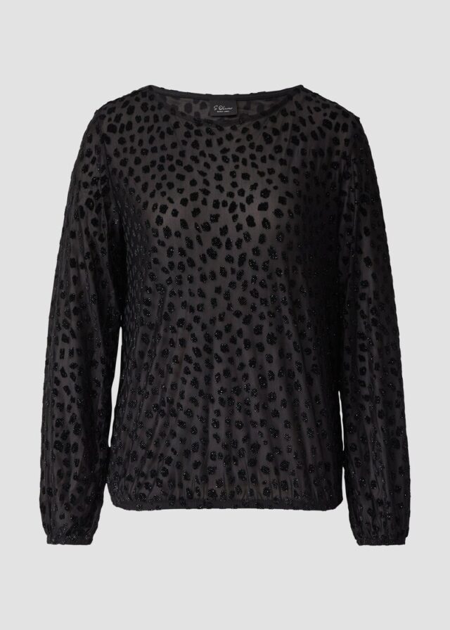 Transparentes Samtshirt im Relaxed Fit