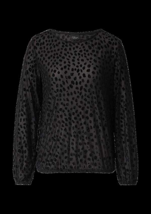 Transparentes Samtshirt im Relaxed Fit