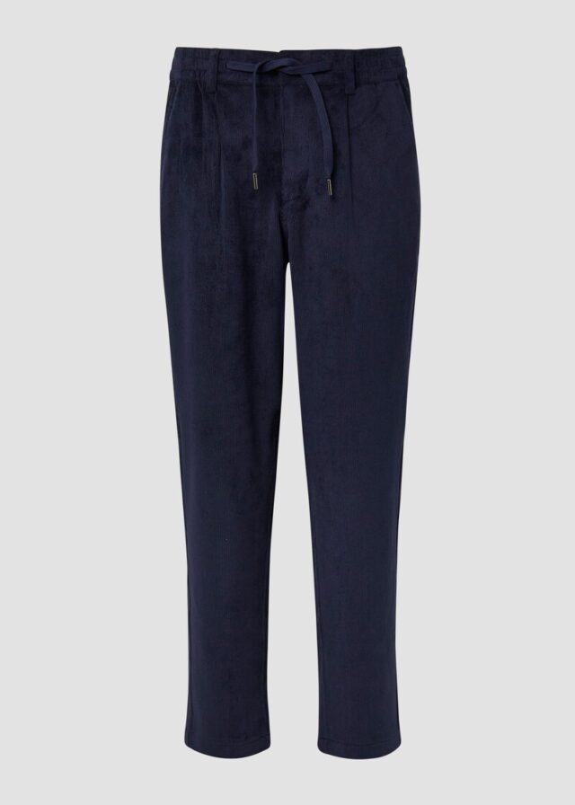 Ankle-Cordhose mit Elastikbund und Kordelzug