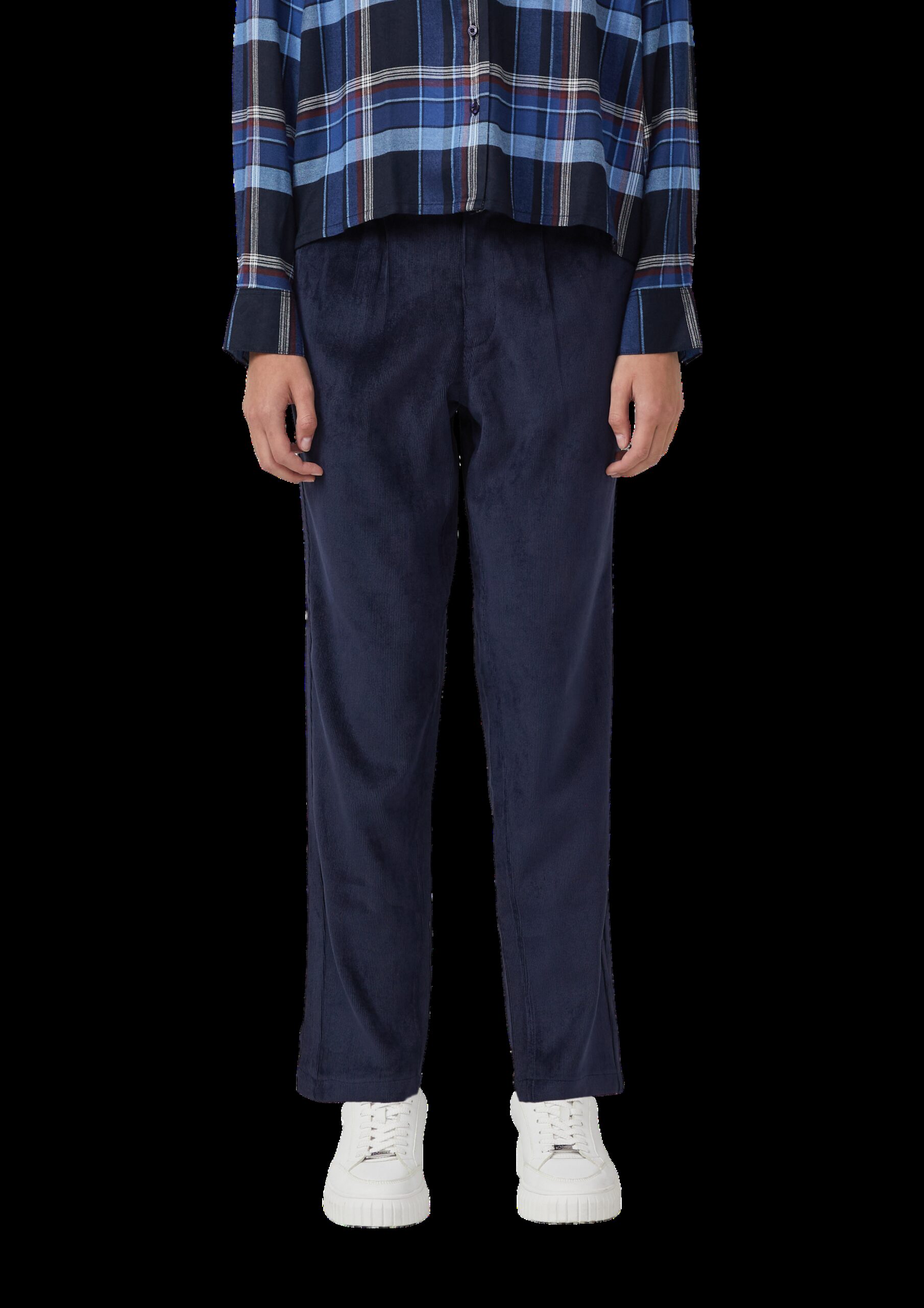 Ankle-Cordhose mit Elastikbund und Kordelzug