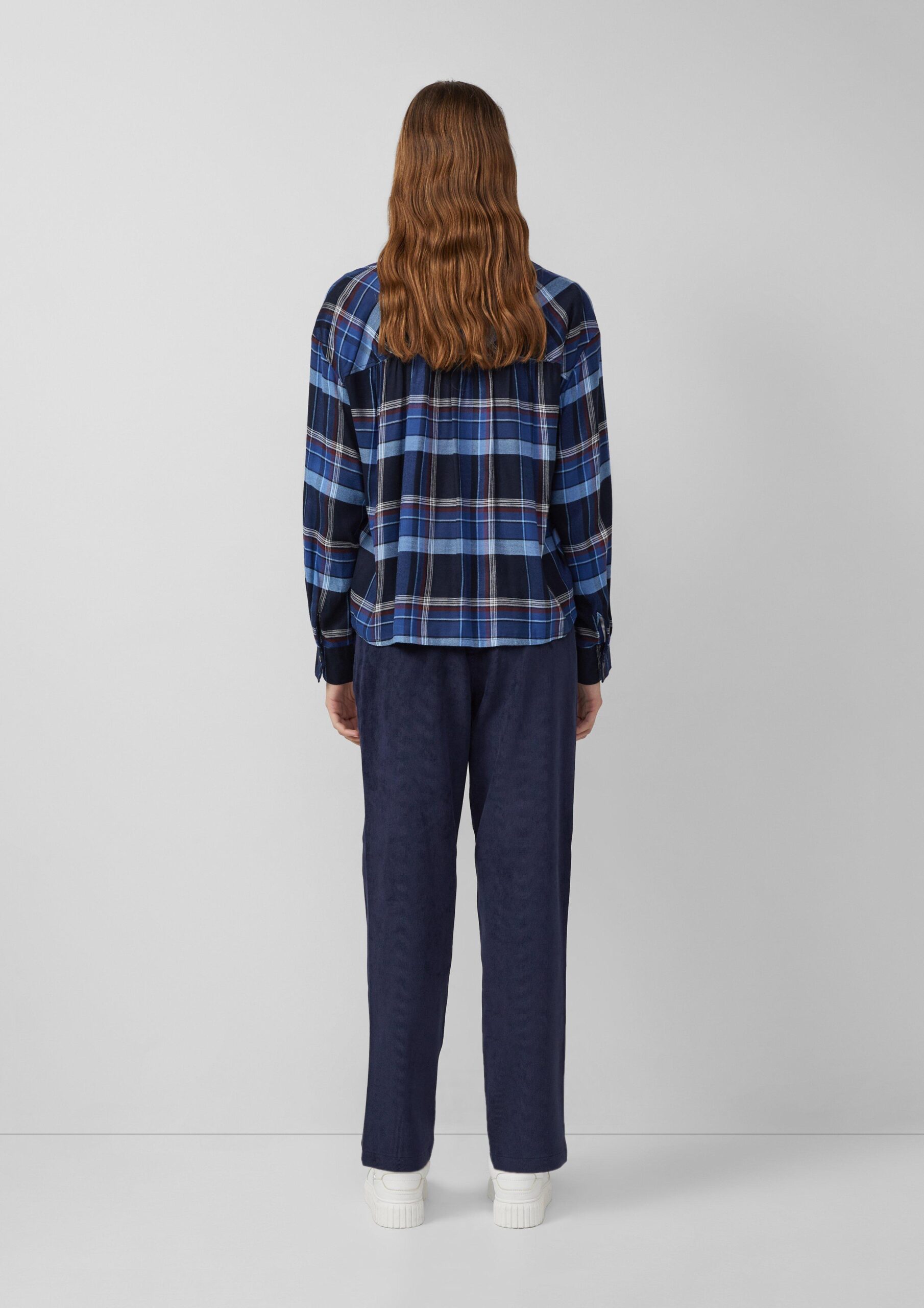 Ankle-Cordhose mit Elastikbund und Kordelzug