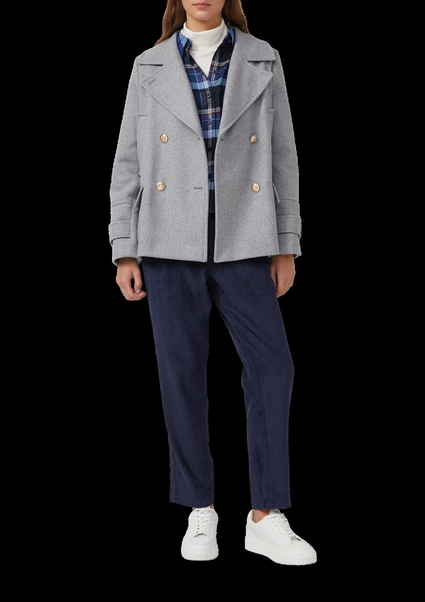 Ankle-Cordhose mit Elastikbund und Kordelzug