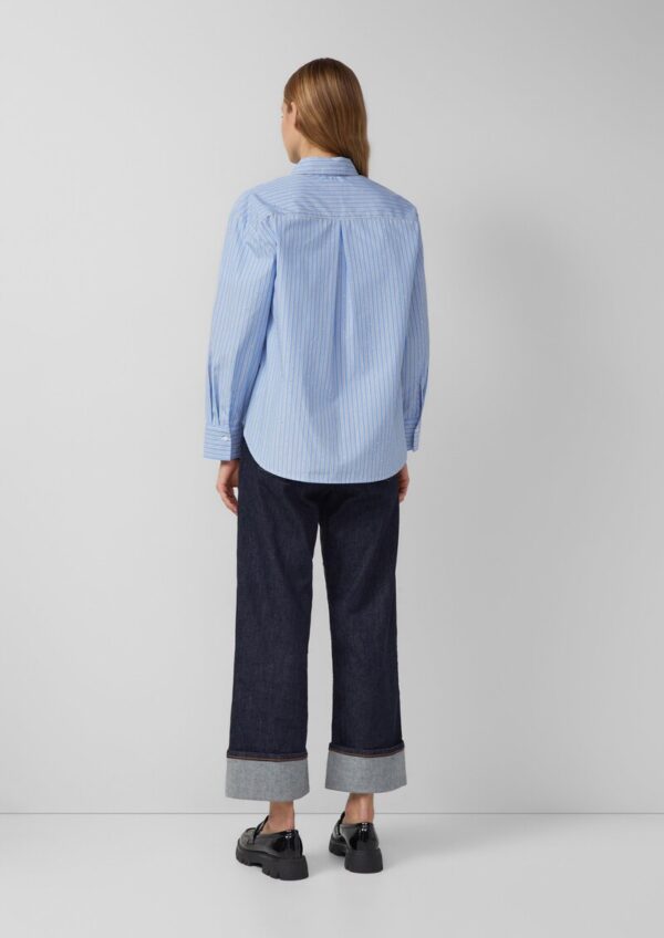 Hemdbluse im Relaxed Fit mit Streifen und Schmucksteinen