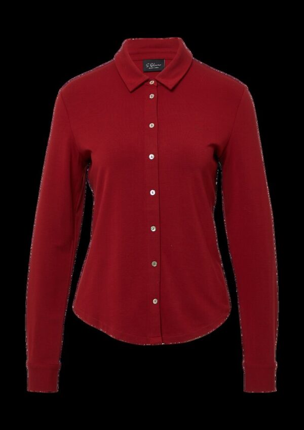 Hemdbluse aus Viskosemix mit Perlmuttknöpfen