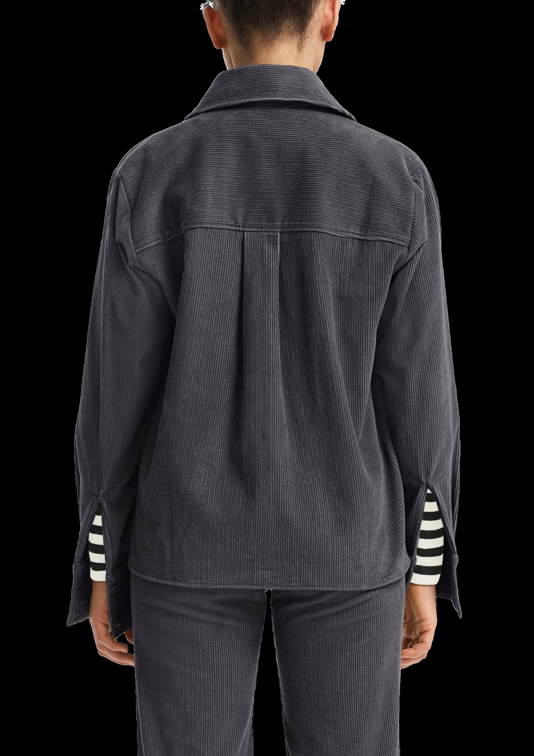 Cord-Overshirt mit Brusttaschen