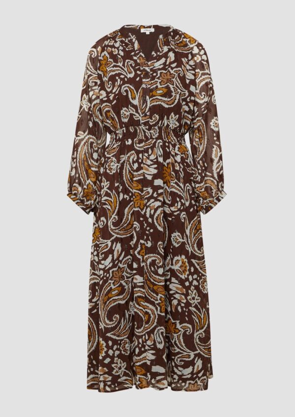 Chiffonkleid mit Effektgarn im Relaxed Fit