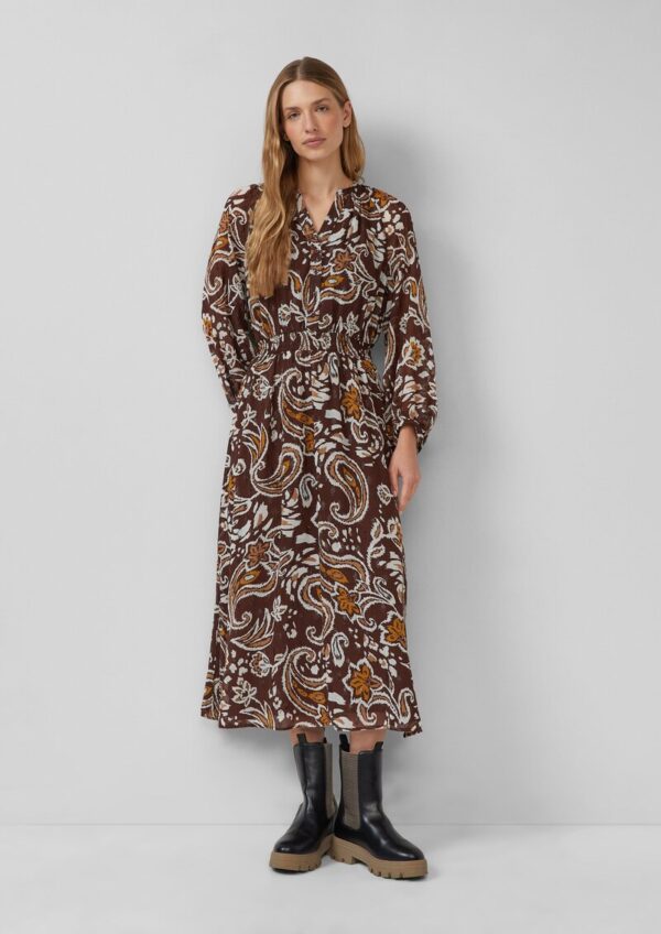 Chiffonkleid mit Effektgarn im Relaxed Fit