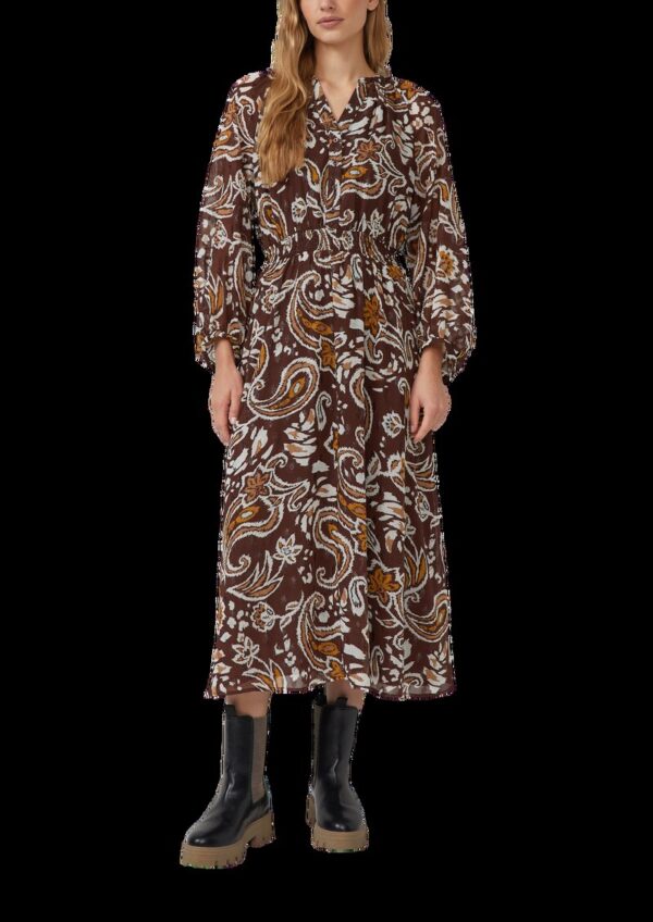 Chiffonkleid mit Effektgarn im Relaxed Fit