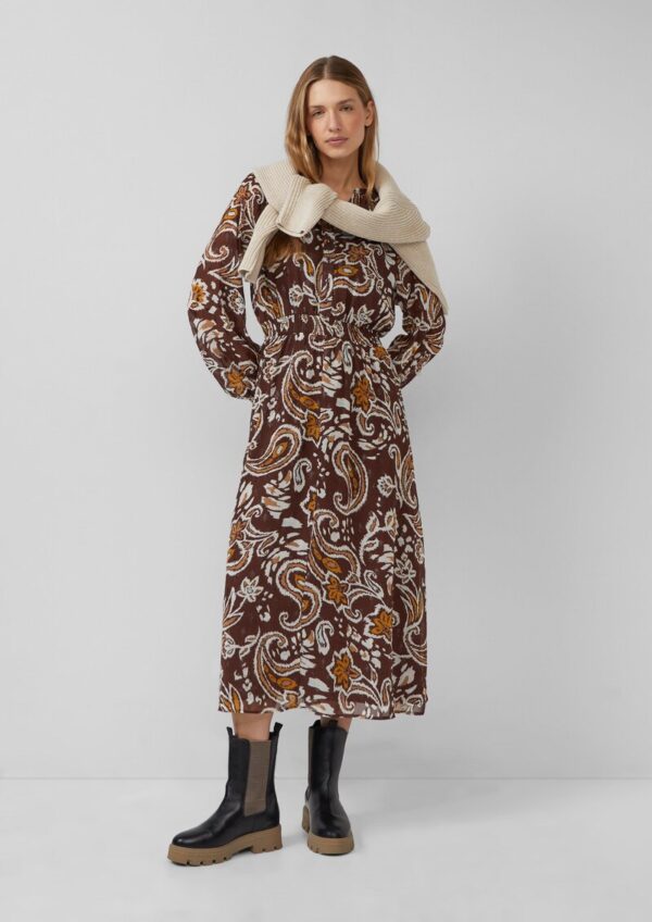 Chiffonkleid mit Effektgarn im Relaxed Fit