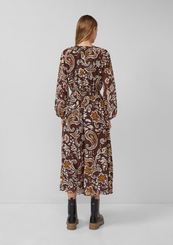 Chiffonkleid mit Effektgarn im Relaxed Fit