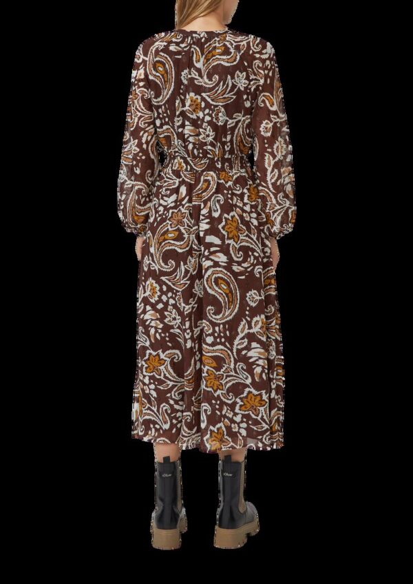 Chiffonkleid mit Effektgarn im Relaxed Fit