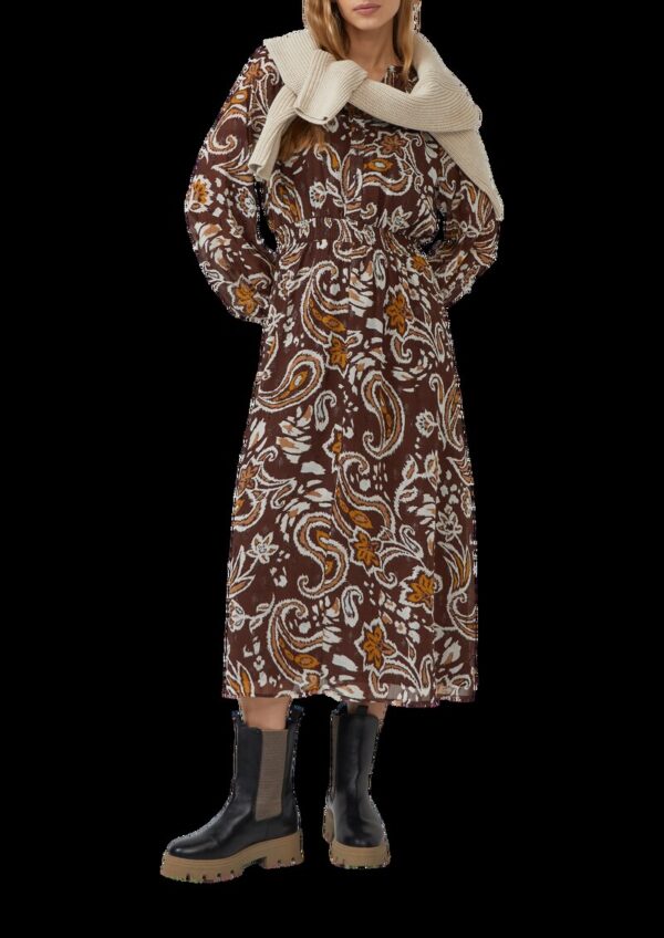 Chiffonkleid mit Effektgarn im Relaxed Fit