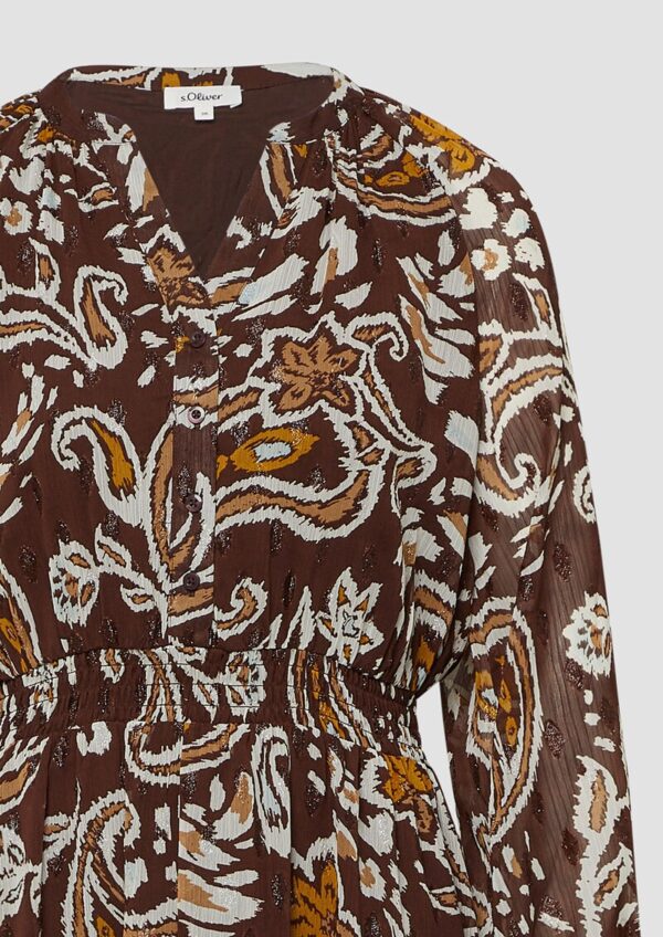 Chiffonkleid mit Effektgarn im Relaxed Fit