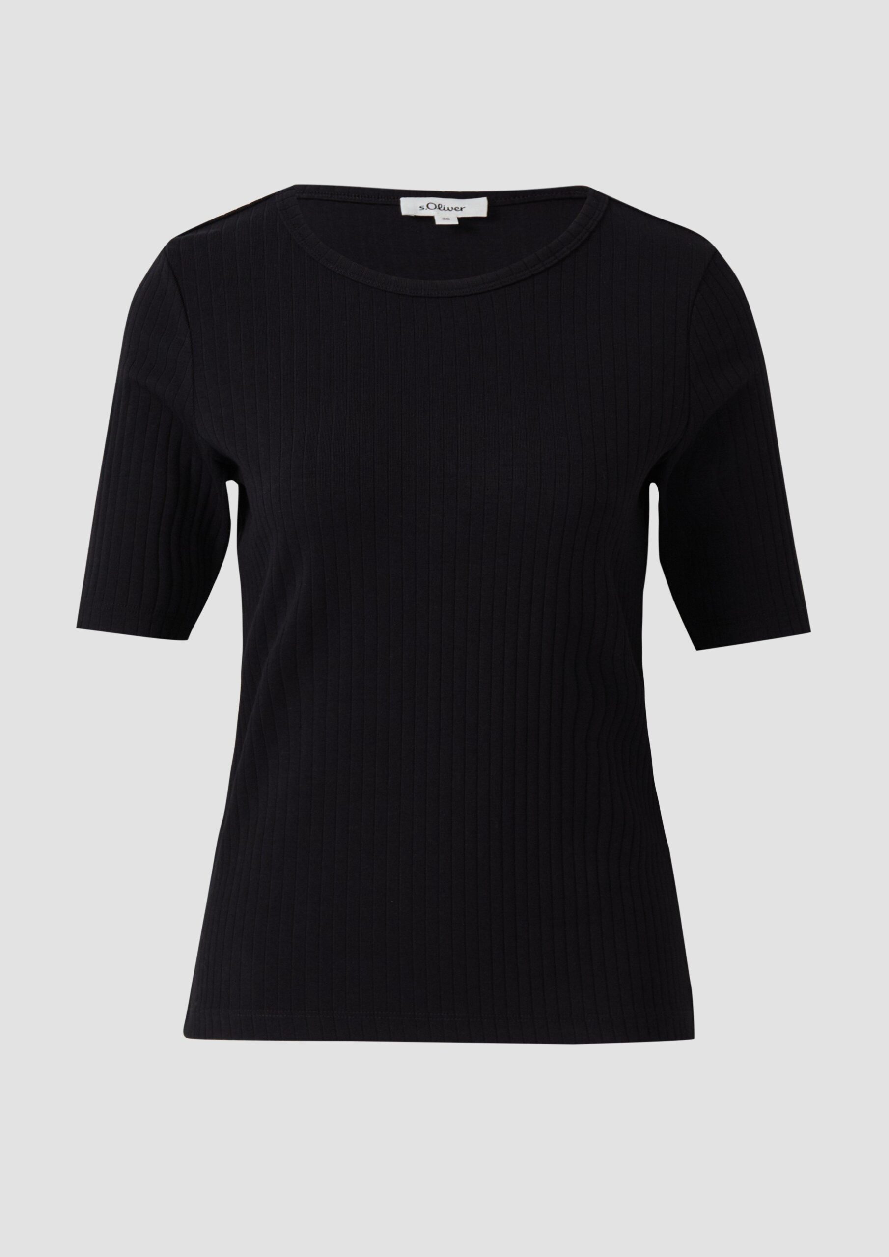 Geripptes Jerseyshirt aus Baumwollstretch