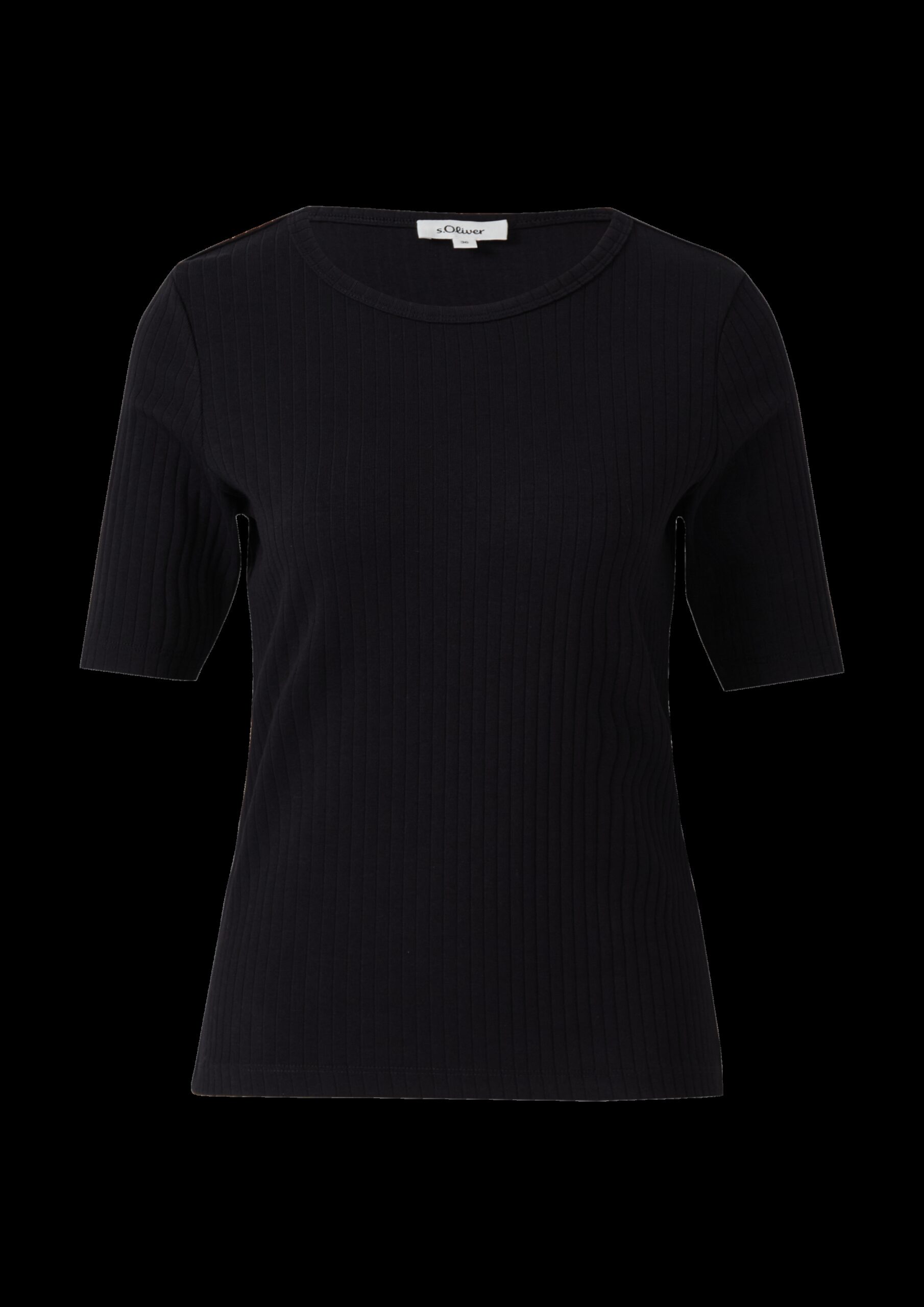 Geripptes Jerseyshirt aus Baumwollstretch