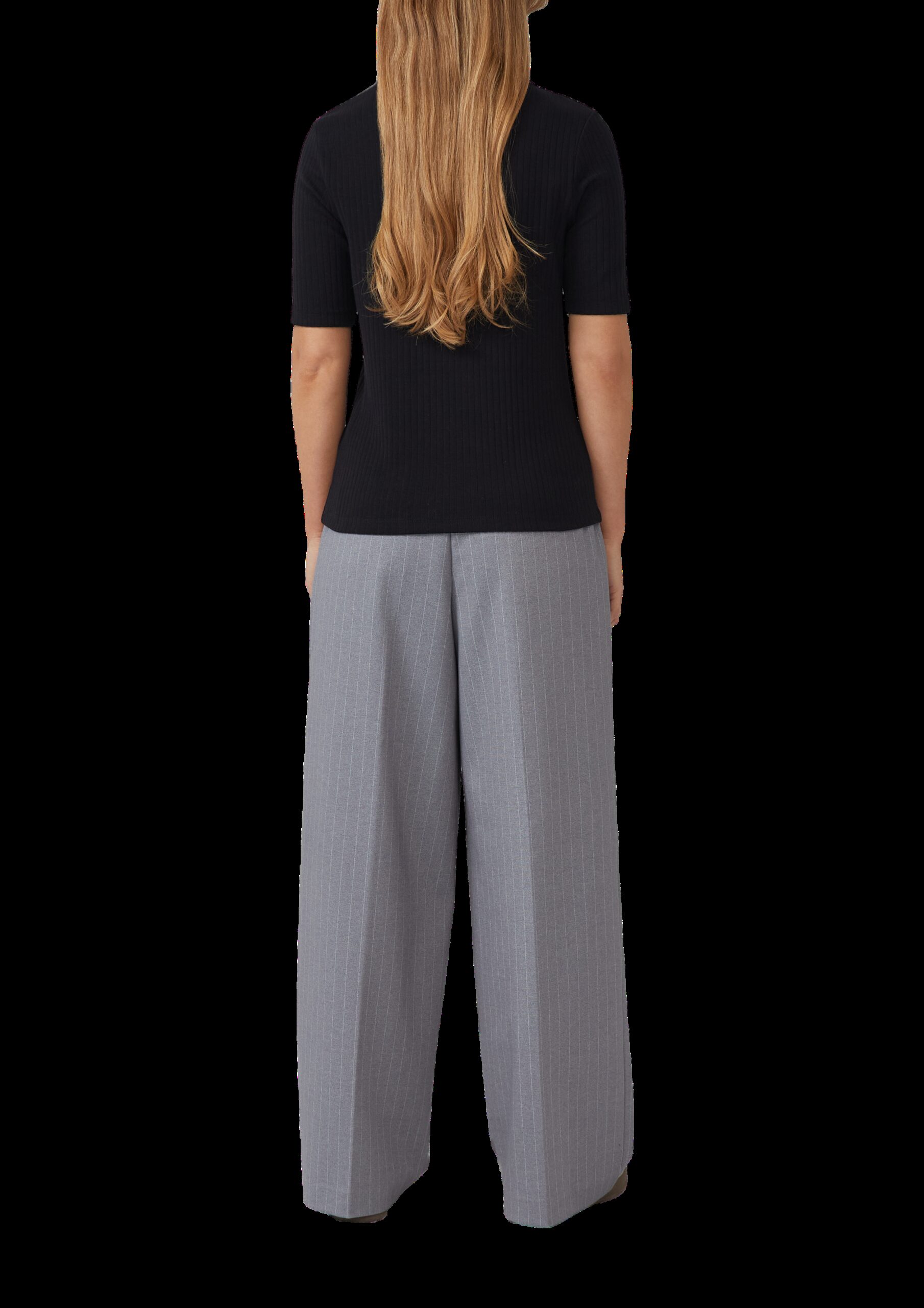 Geripptes Jerseyshirt aus Baumwollstretch