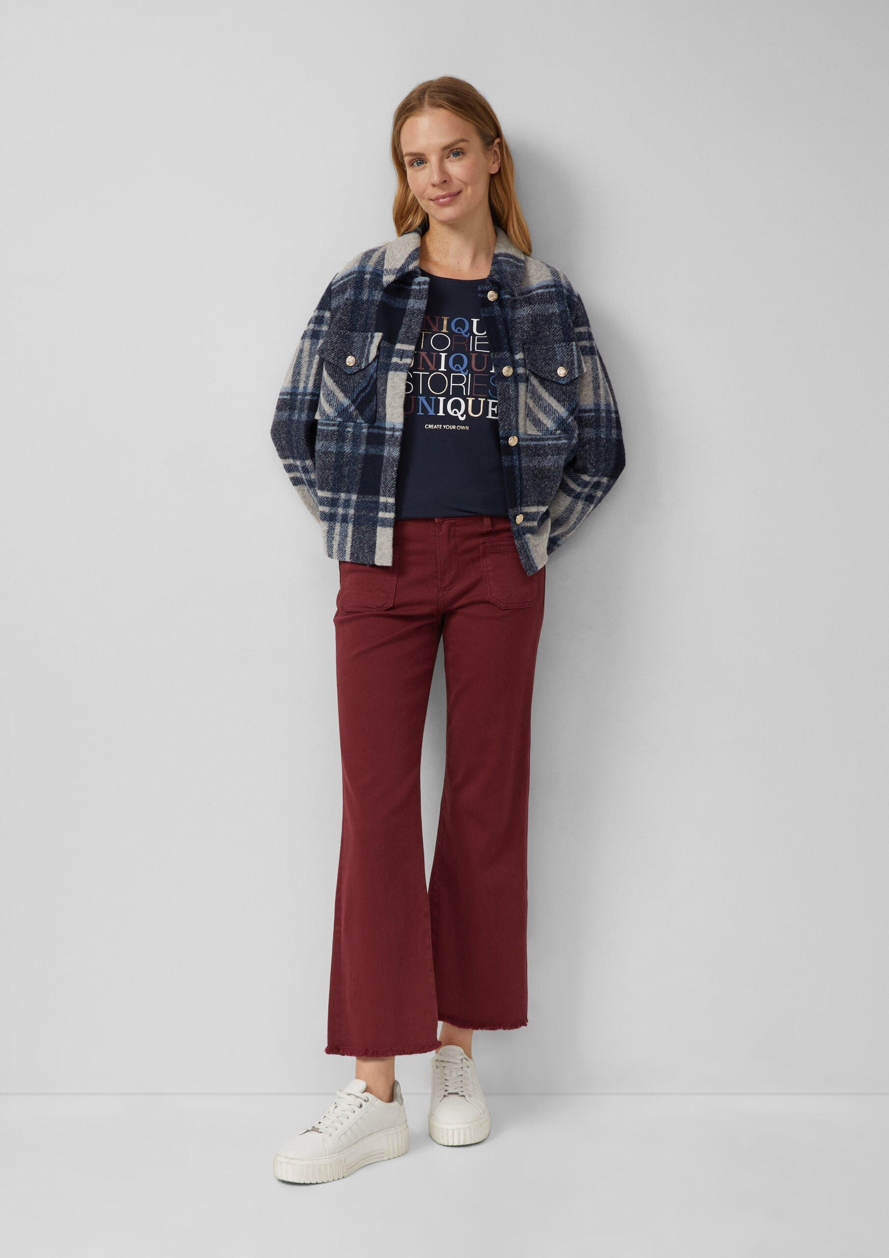 Jersey-Shirt im Slim Fit mit Frontprint