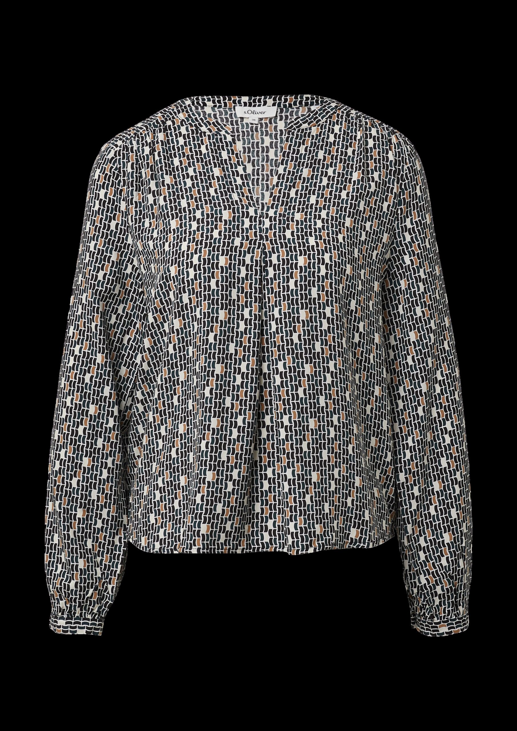 Bluse aus Viskose mit All-over-Print