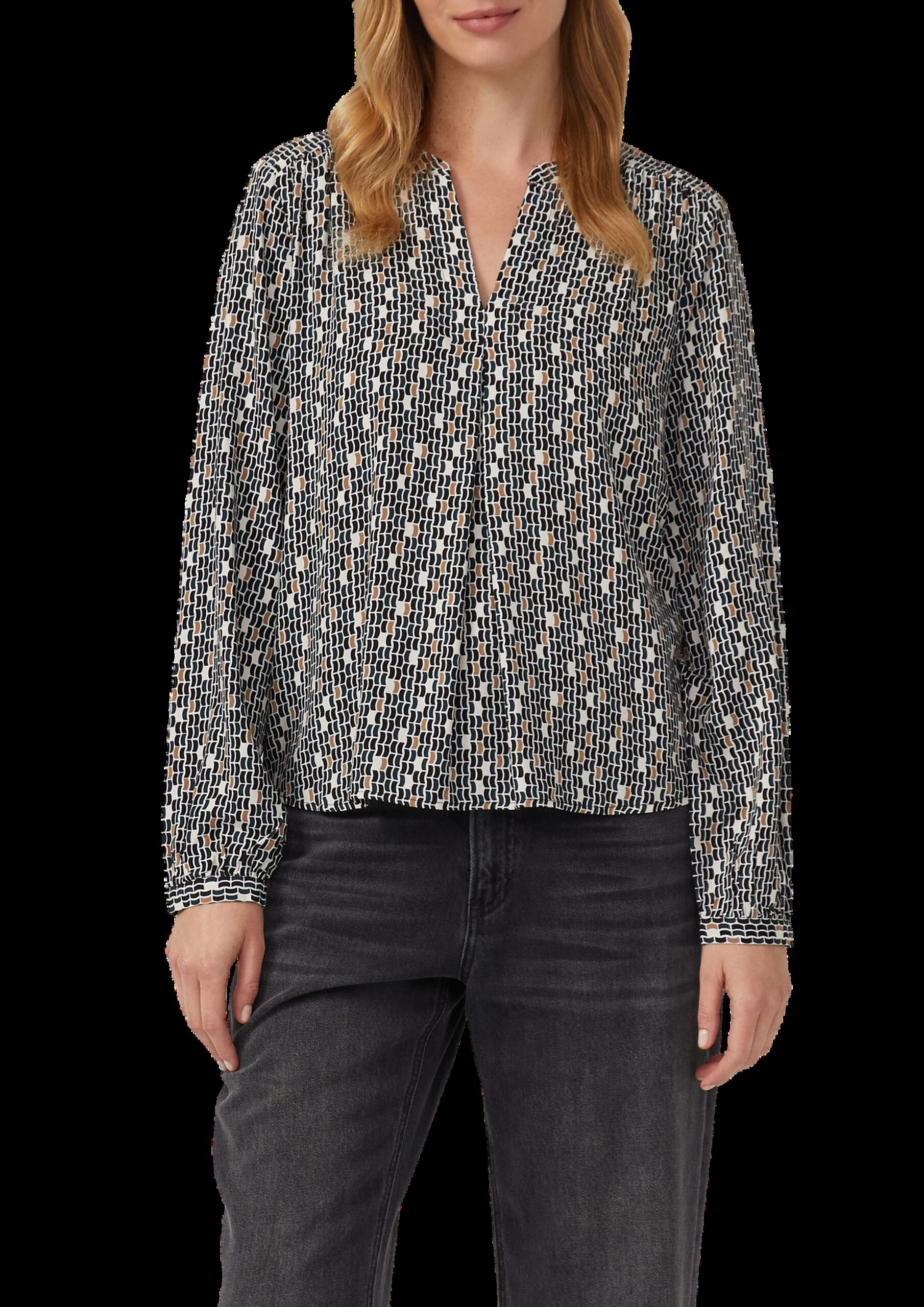 Bluse aus Viskose mit All-over-Print