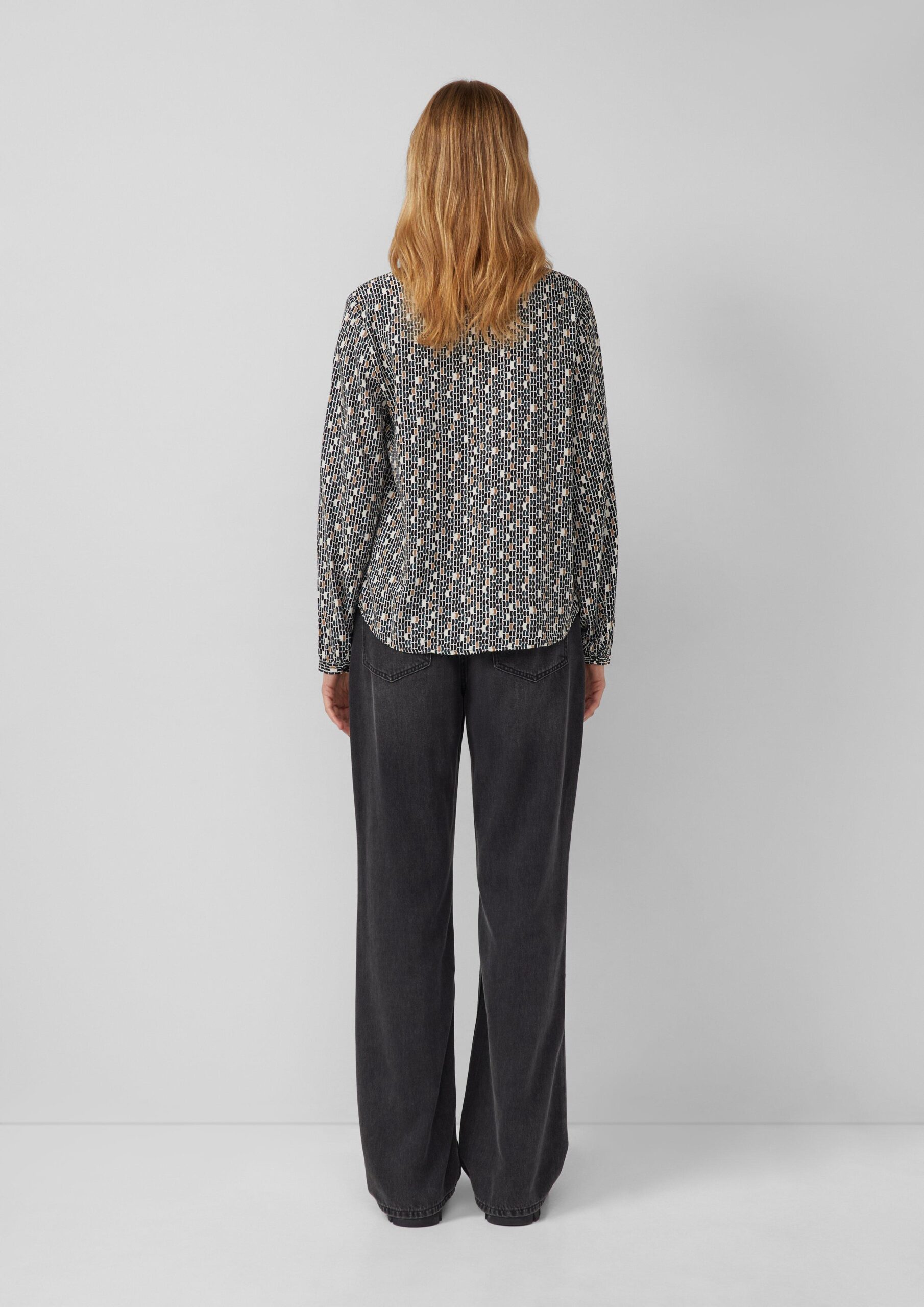 Bluse aus Viskose mit All-over-Print