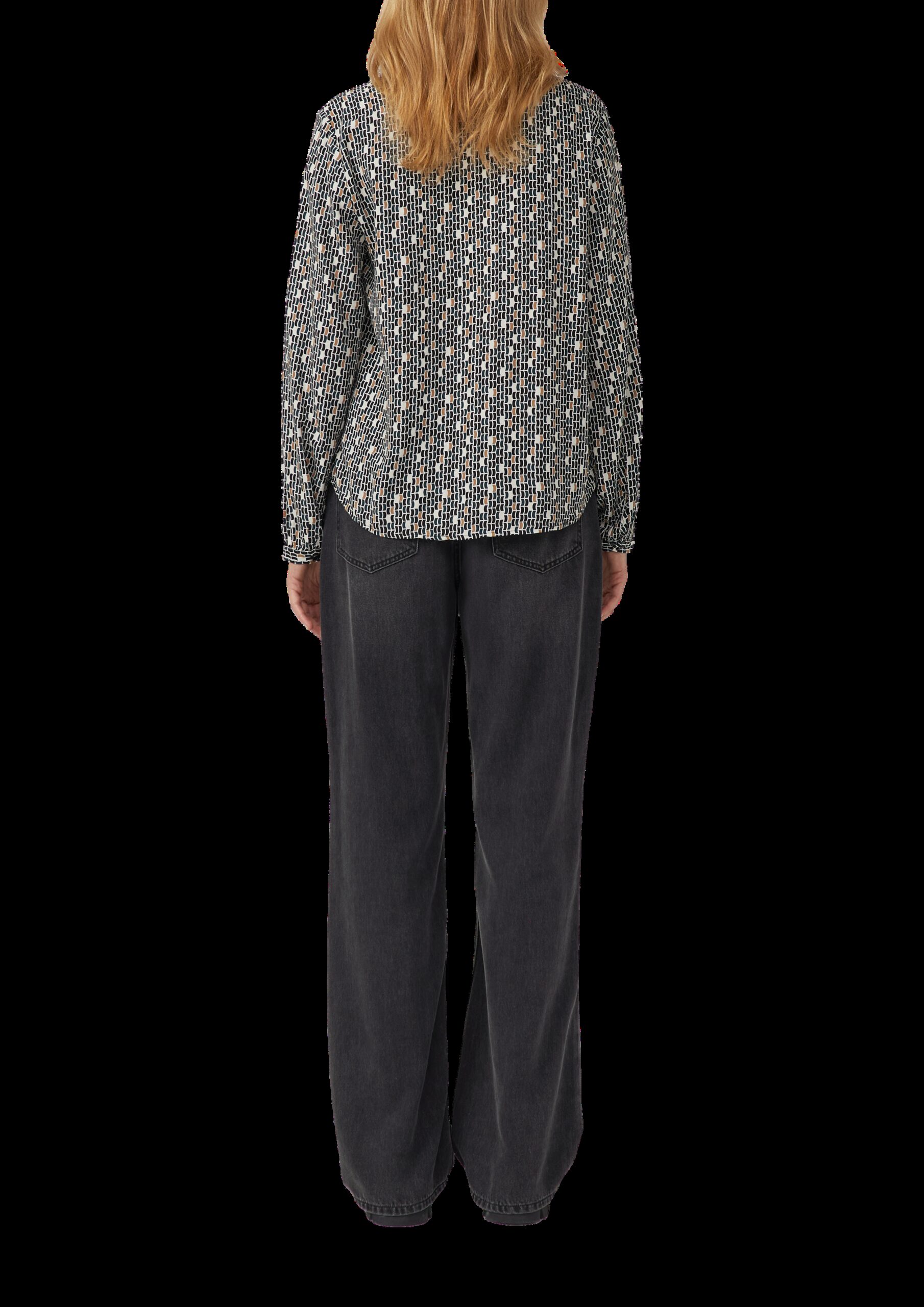 Bluse aus Viskose mit All-over-Print