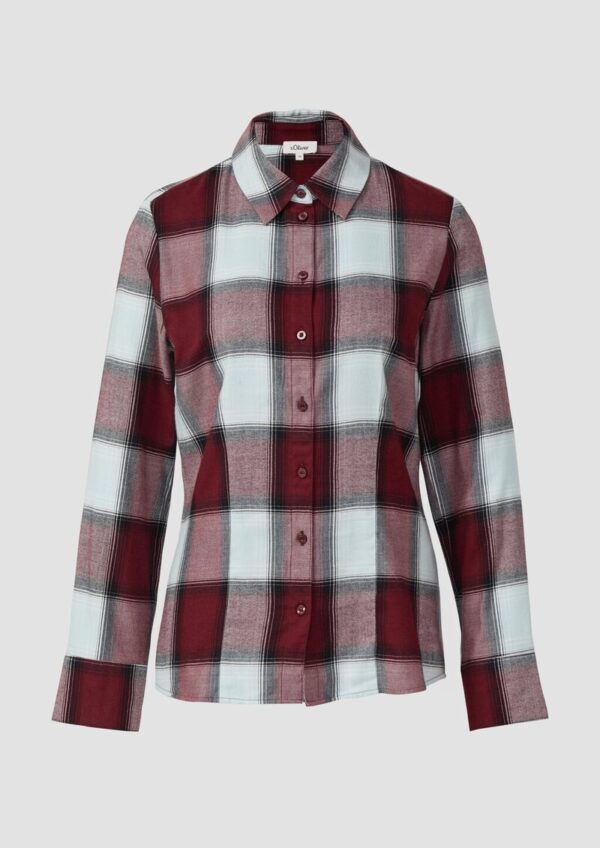 Taillierte Hemdbluse aus Flanell