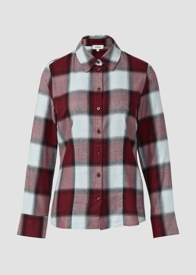 Taillierte Hemdbluse aus Flanell