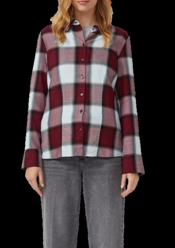 Taillierte Hemdbluse aus Flanell