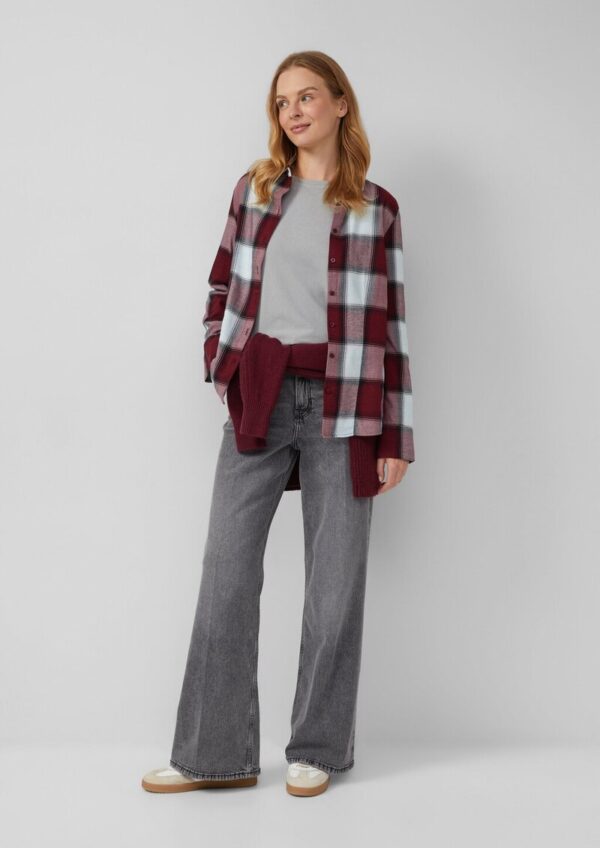 Taillierte Hemdbluse aus Flanell