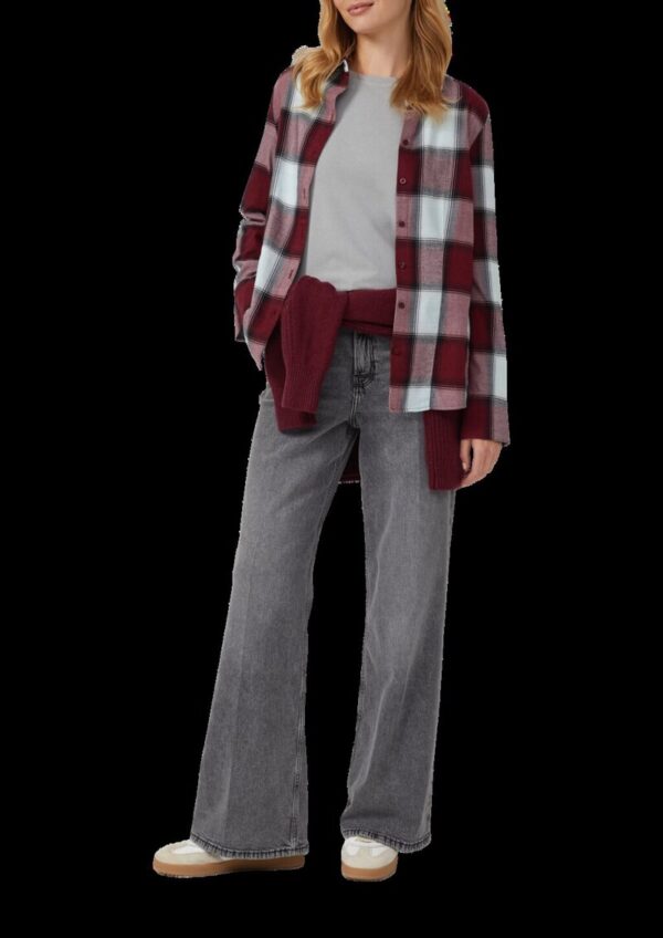 Taillierte Hemdbluse aus Flanell