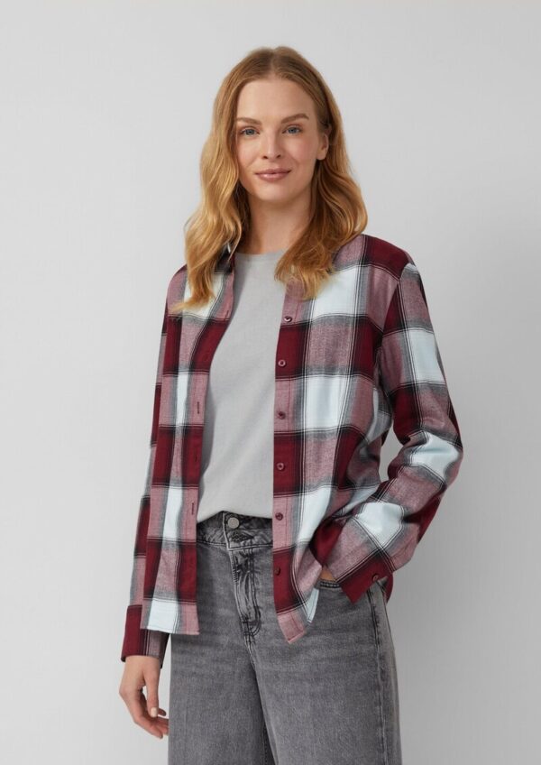 Taillierte Hemdbluse aus Flanell