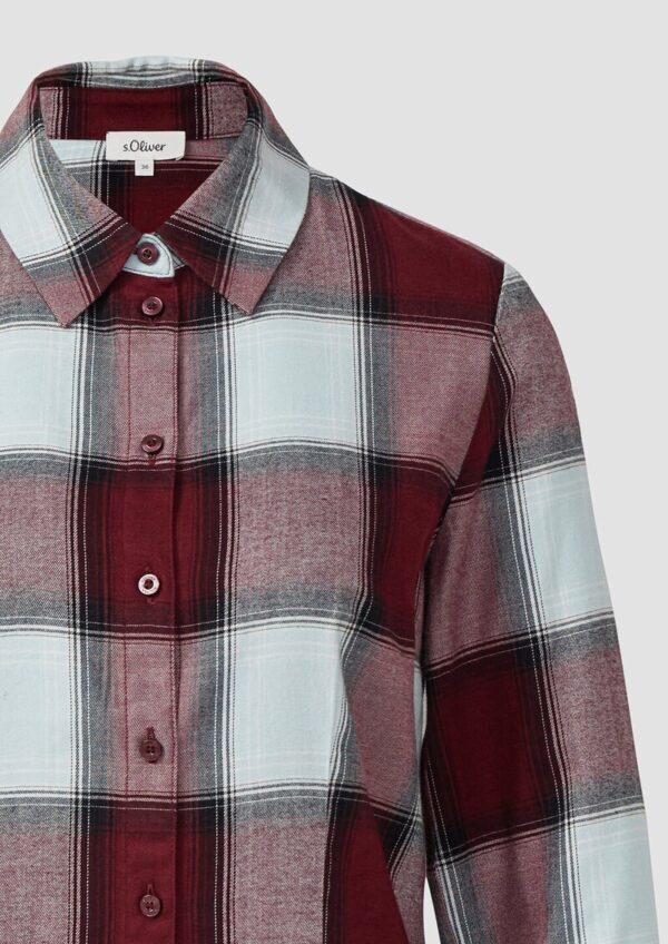 Taillierte Hemdbluse aus Flanell