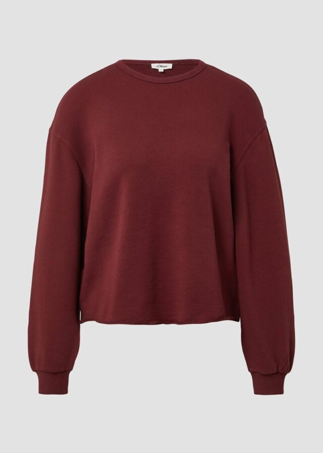 Verkürztes Sweatshirt mit Rollsaum