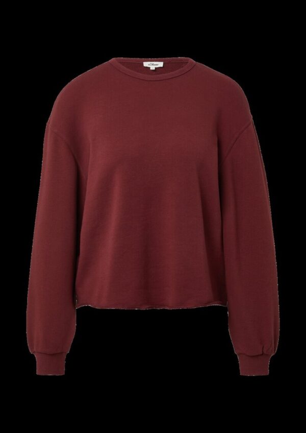 Verkürztes Sweatshirt mit Rollsaum