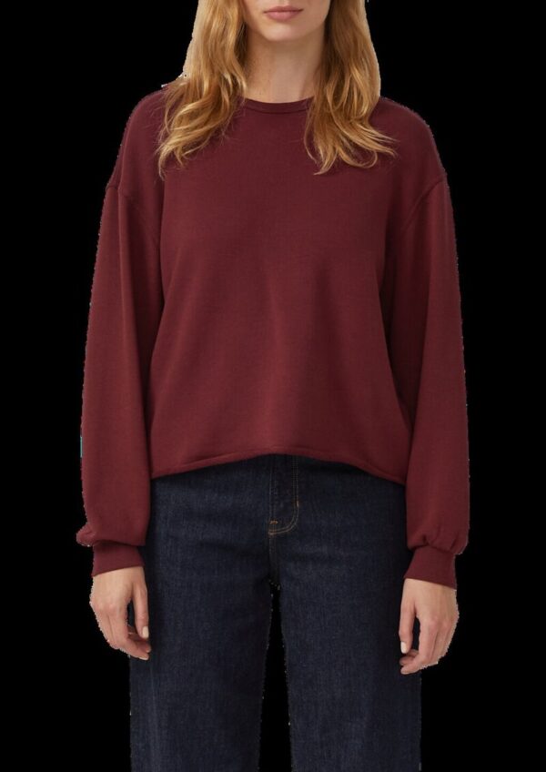 Verkürztes Sweatshirt mit Rollsaum