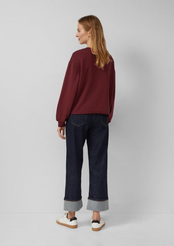 Verkürztes Sweatshirt mit Rollsaum