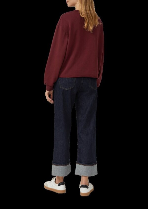 Verkürztes Sweatshirt mit Rollsaum