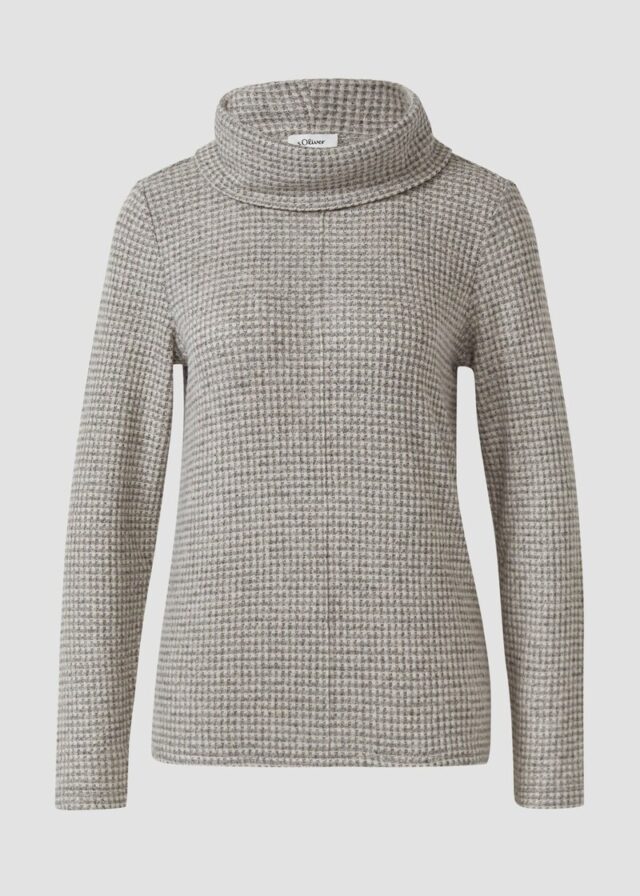 Weiches Jersey-Shirt mit Waffelstruktur