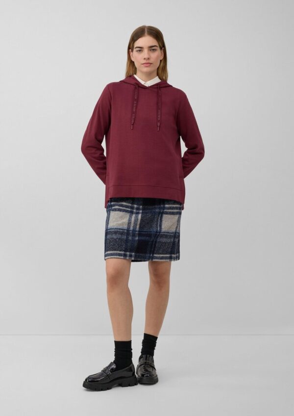 Kurzer Wollmix-Rock mit Karo-Muster