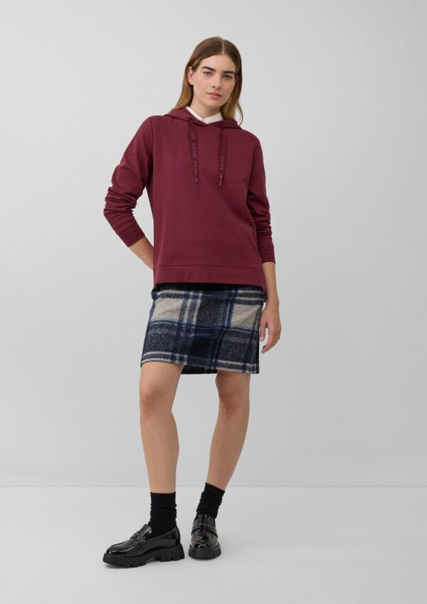 Kurzer Wollmix-Rock mit Karo-Muster